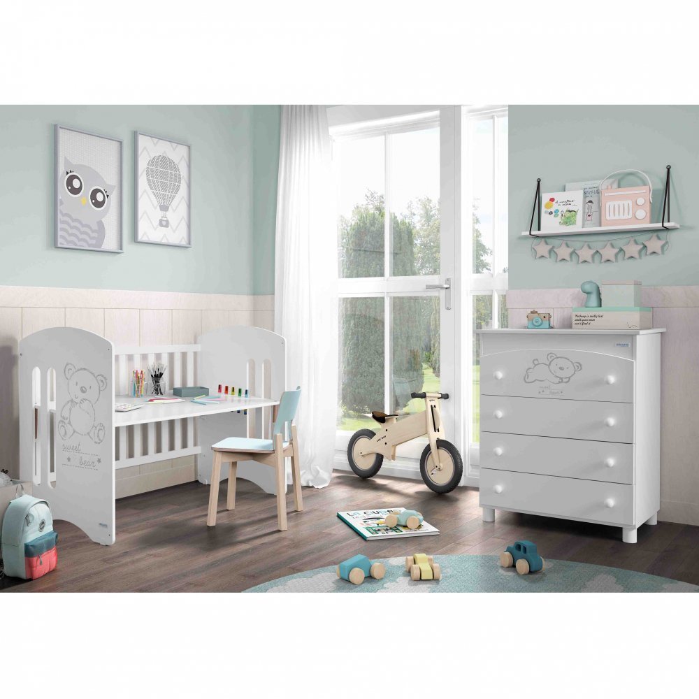 Bañera sweet bear color blanco-estrellas gris - Imagen 3