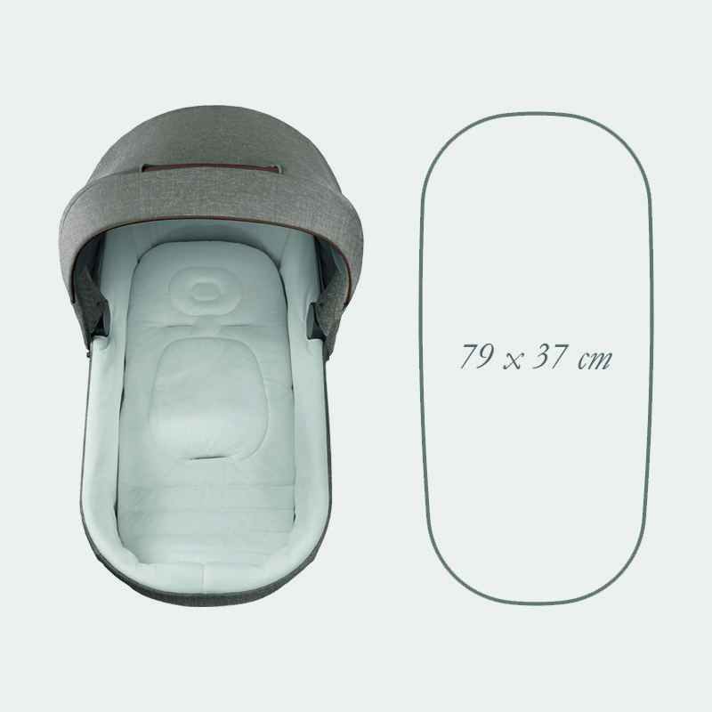 Aptica System Duo color Satin Grey, chasis color Litio Black de Inglesina - Imagen 2