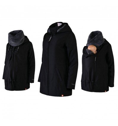 Abrigo de Porteo y Embarazo Wallaby 2.0 Negro (Negro y gris) Talla M - Imagen 5