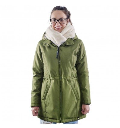 Abrigo De Porteo Y Premamá Wallaby Verde Y Beige Talla M