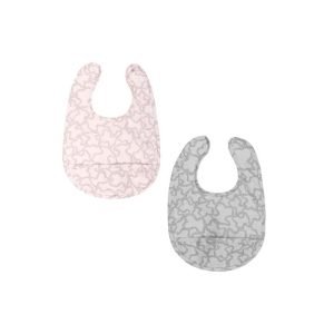 Set Baberos TOUS Baby Rosa y Gris